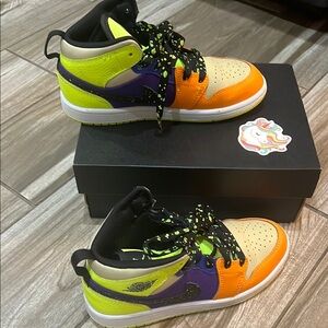 Kids Colorful High-Top Sneakers